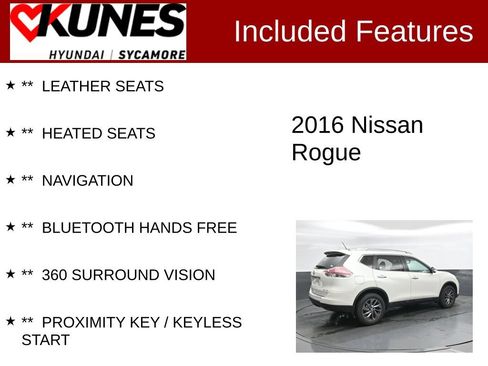 Used 2016 Nissan Rogue SL w/ SL Premium Package AWD/4WD image 2