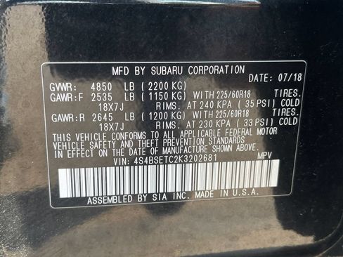 Used 2019 Subaru Outback 3.6R Touring AWD/4WD image 42