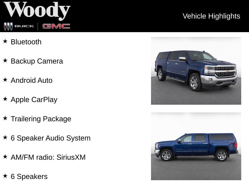 Used 2018 Chevrolet Silverado 1500 LTZ w/ Sport Package AWD/4WD image 3
