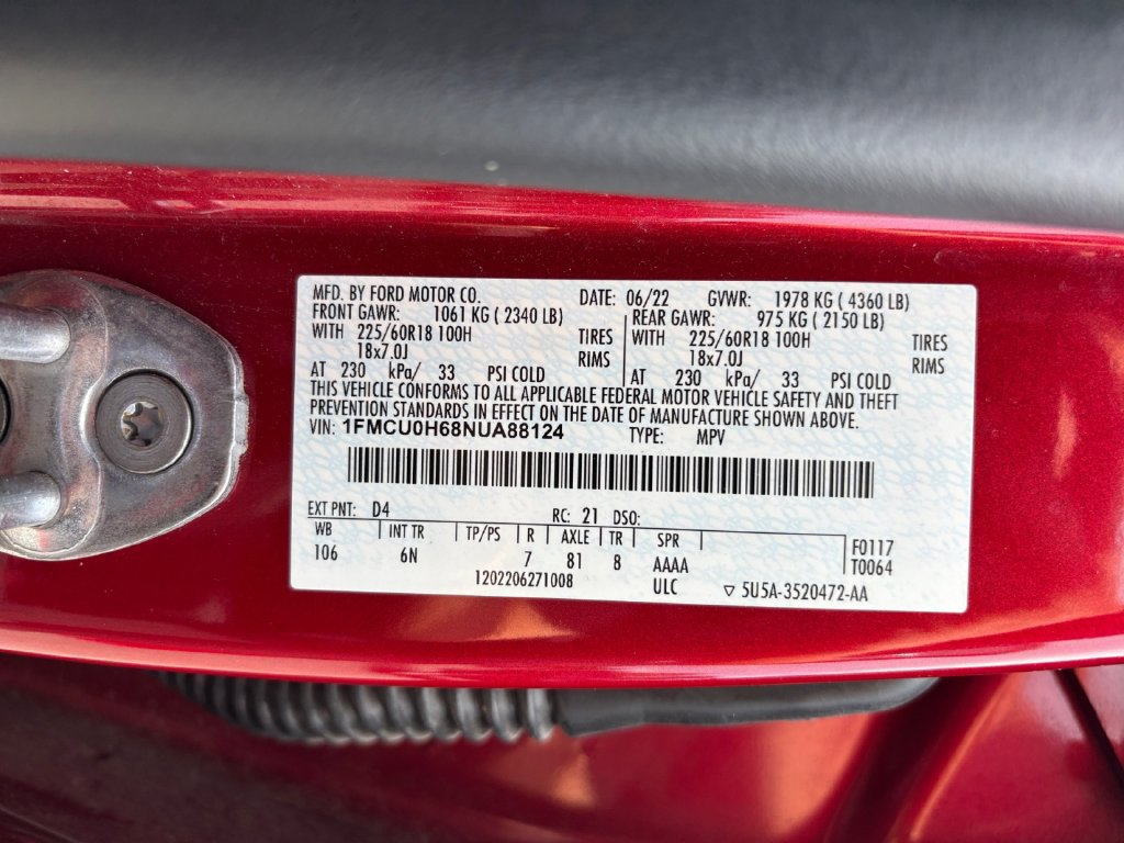 Used 2022 Ford Escape SEL w/ Technology Package FWD image 30