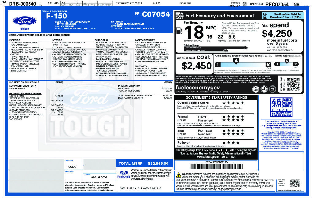 Used 2023 Ford F150 Lariat AWD/4WD image 47