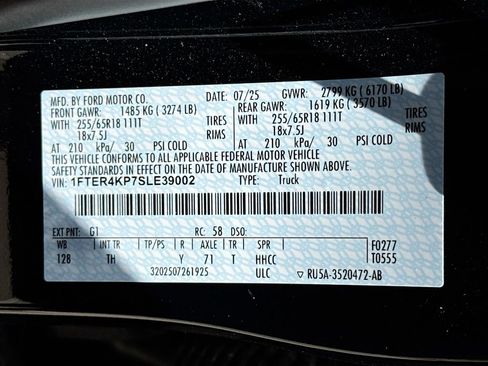 Used 2025 Ford Ranger Lariat w/ Advanced Towing Package AWD/4WD image 24