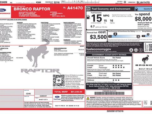 Used 2025 Ford Bronco Raptor AWD/4WD image 23