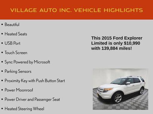 Used 2015 Ford Explorer Limited w/ Equipment Group 301A AWD/4WD image 7