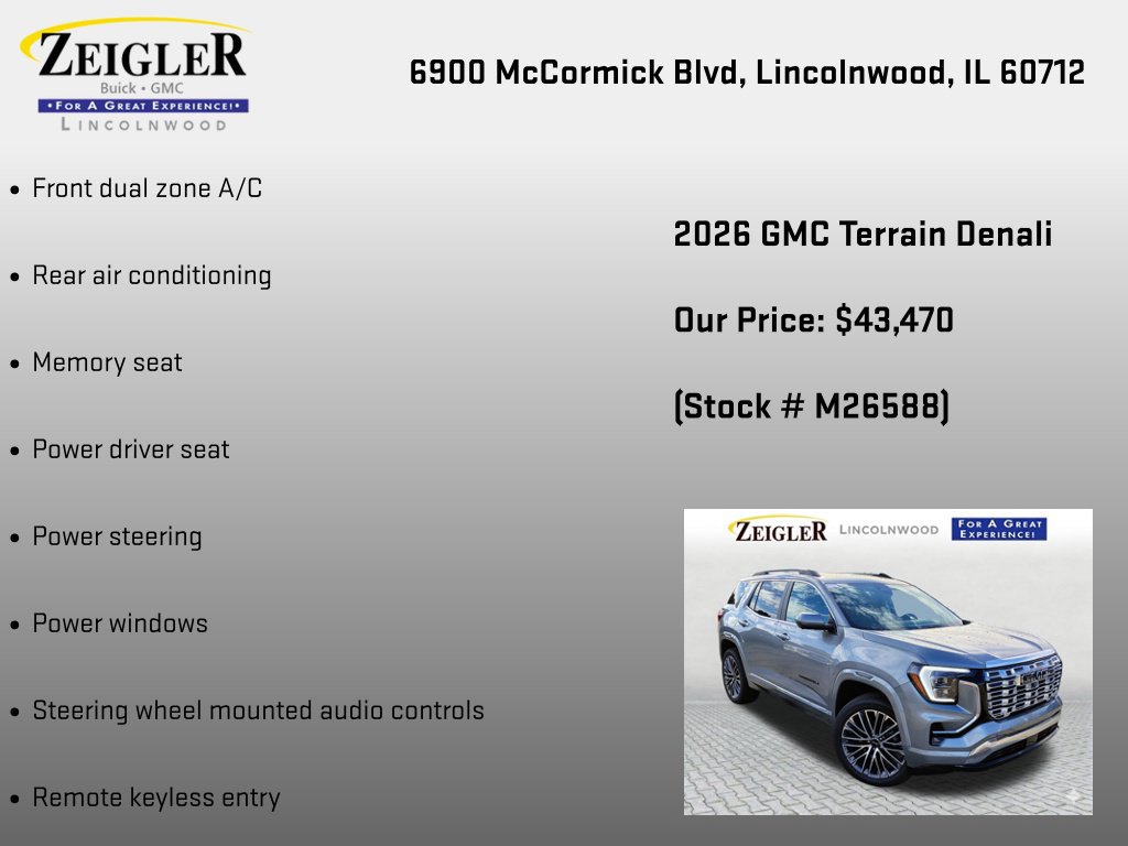 New 2026 GMC Terrain Denali w/ LPO, Black Badging Package AWD/4WD image 12