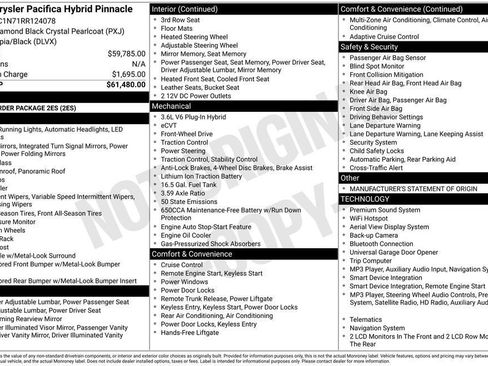Used 2024 Chrysler Pacifica Pinnacle FWD image 8
