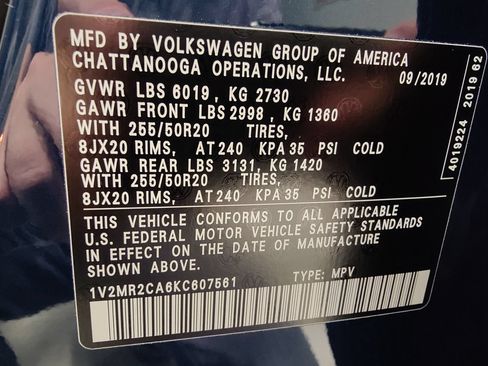 Used 2019 Volkswagen Atlas SEL AWD/4WD image 29