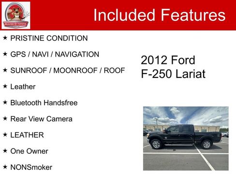 Used 2012 Ford F250 Lariat w/ Lariat Ultimate Pkg AWD/4WD image 5
