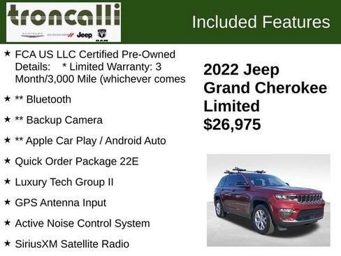 Used 2022 Jeep Grand Cherokee Limited w/ Luxury Tech Group II image 5