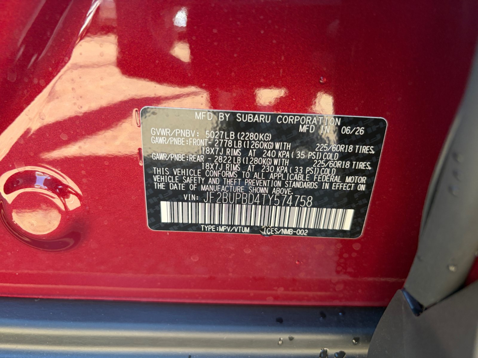 New 2026 Subaru Outback Premium AWD/4WD image 33