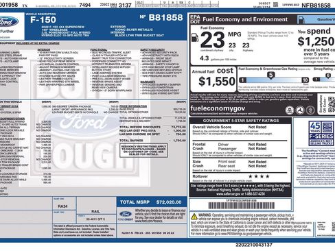 Used 2022 Ford F150 Lariat w/ Max Trailer Tow Package AWD/4WD image 15