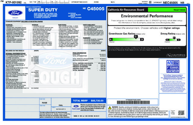Certified 2022 Ford F250 King Ranch w/ Tremor Off-Road Package AWD/4WD image 28