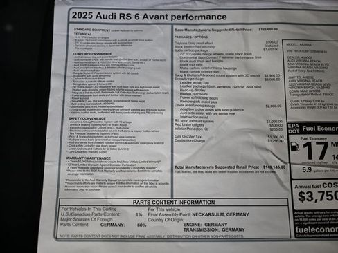 New 2025 Audi RS 6 performance image 47