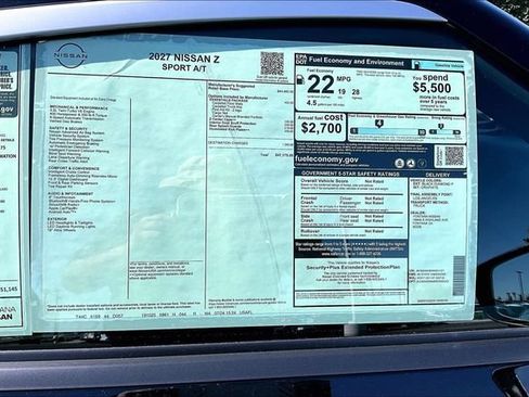 New 2027 Nissan Z Performance w/ Essentials Package (Sport) RWD image 13