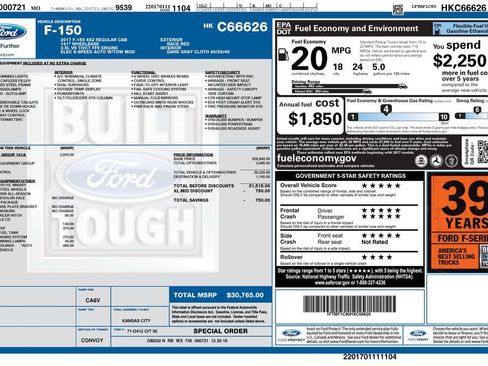 Certified 2017 Ford F150 XL w/ Equipment Group 101A Mid image 19