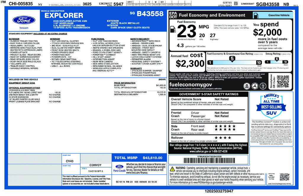 Used 2025 Ford Explorer Active AWD/4WD image 6