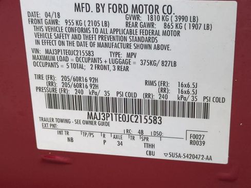 Used 2018 Ford EcoSport SE FWD image 34