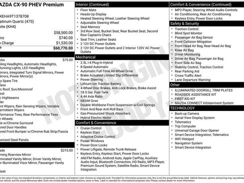 New 2026 MAZDA CX-90 Plug-In Hybrid w/ Premium Plus AWD/4WD image 37