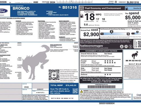New 2025 Ford Bronco Badlands w/ Matte Film Protection Package AWD/4WD image 12