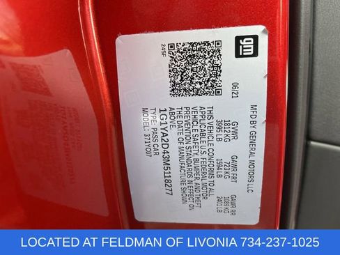 Certified 2021 Chevrolet Corvette Stingray Coupe w/ Engine Appearance Package image 30