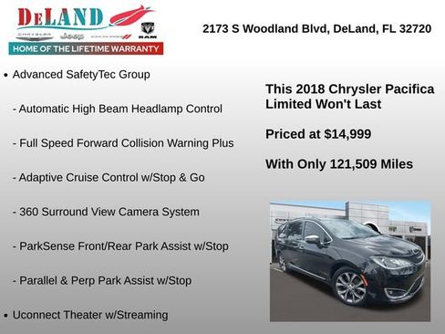 Used 2018 Chrysler Pacifica Limited w/ Tire & Wheel Group FWD image 4