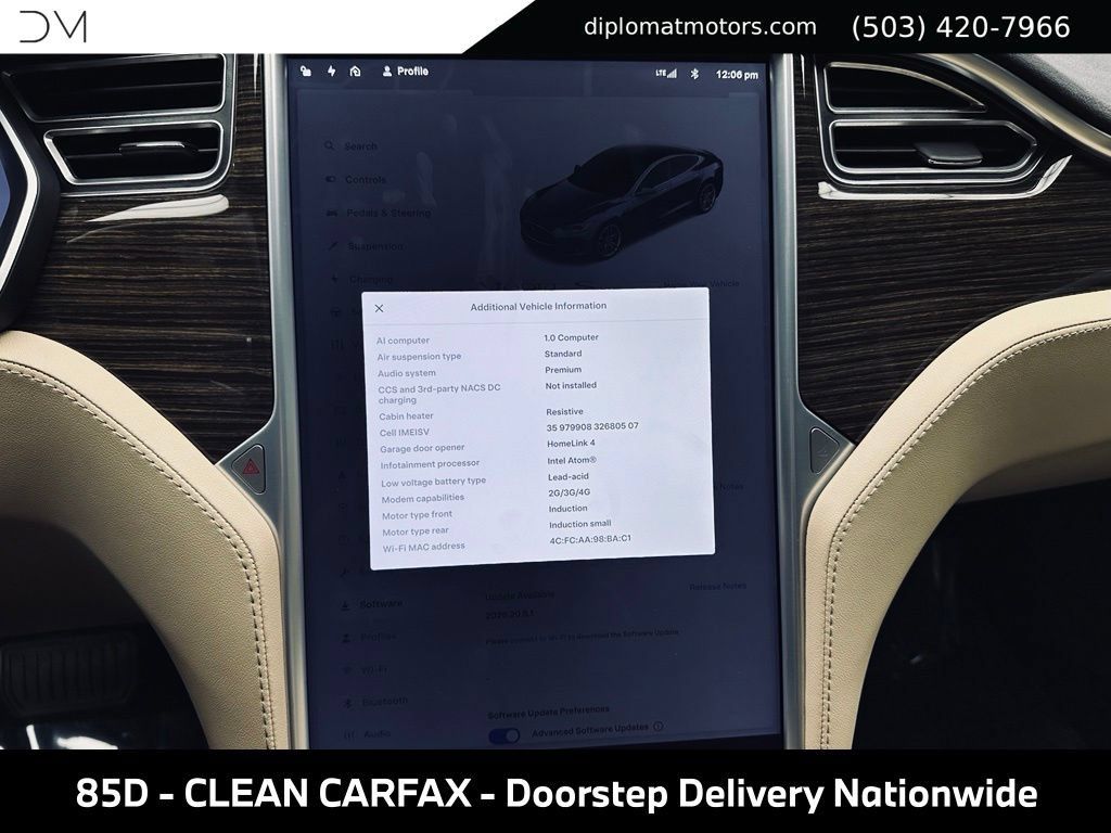 Used 2015 Tesla Model S 85D AWD/4WD image 36