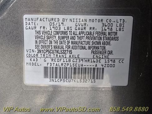 Used 2019 Nissan Kicks S FWD image 24