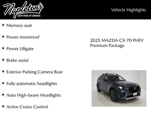 New 2025 MAZDA CX-70 Plug-In Hybrid w/ Premium Pkg AWD/4WD image 16