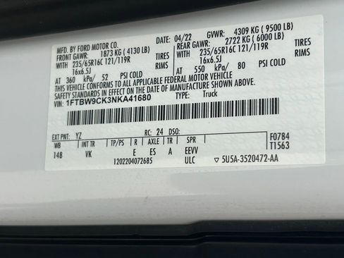 Used 2022 Ford E-Transit Medium Roof w/ Load Area Protection Package image 47