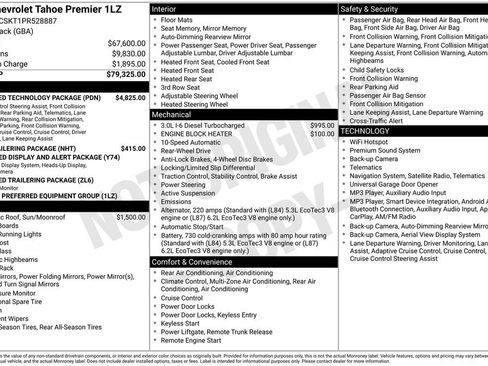 Used 2023 Chevrolet Tahoe Premier w/ Advanced Technology Package RWD image 6