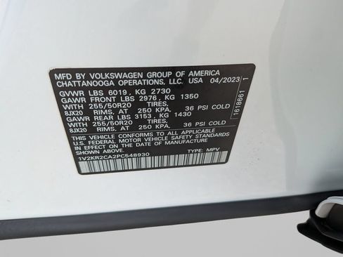 Certified 2023 Volkswagen Atlas SE w/ Panoramic Sunroof Package AWD/4WD image 35