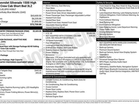 Certified 2023 Chevrolet Silverado 1500 High Country w/ High Country Premium Package AWD/4WD image 10