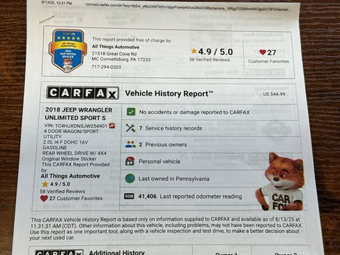 Used 2018 Jeep Wrangler Unlimited Sport S image 37