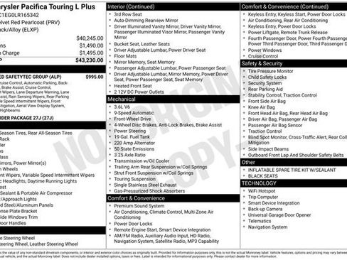 Used 2020 Chrysler Pacifica Touring-L Plus w/ Advanced Safetytec Group image 25