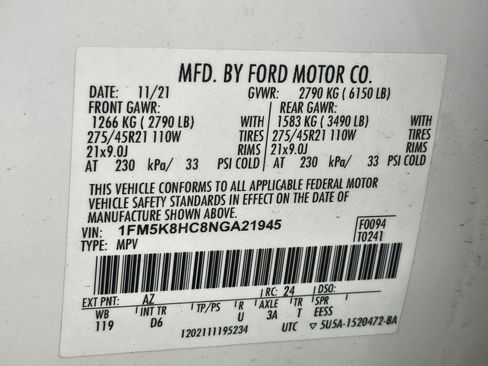 Used 2022 Ford Explorer Platinum w/ Equipment Group 601A image 37