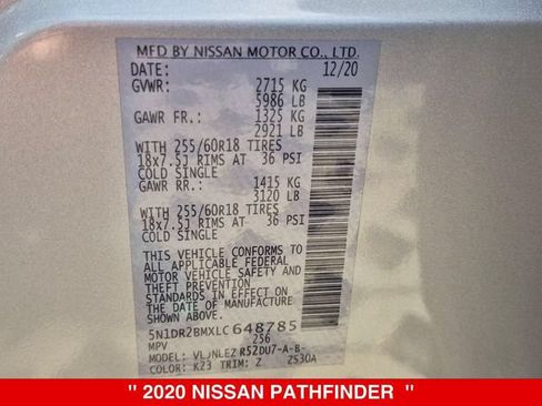 Used 2020 Nissan Pathfinder SV w/ Rock Creek Edition AWD/4WD image 39