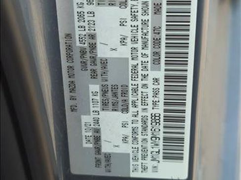 Used 2021 MAZDA MAZDA6 Carbon Edition FWD image 2
