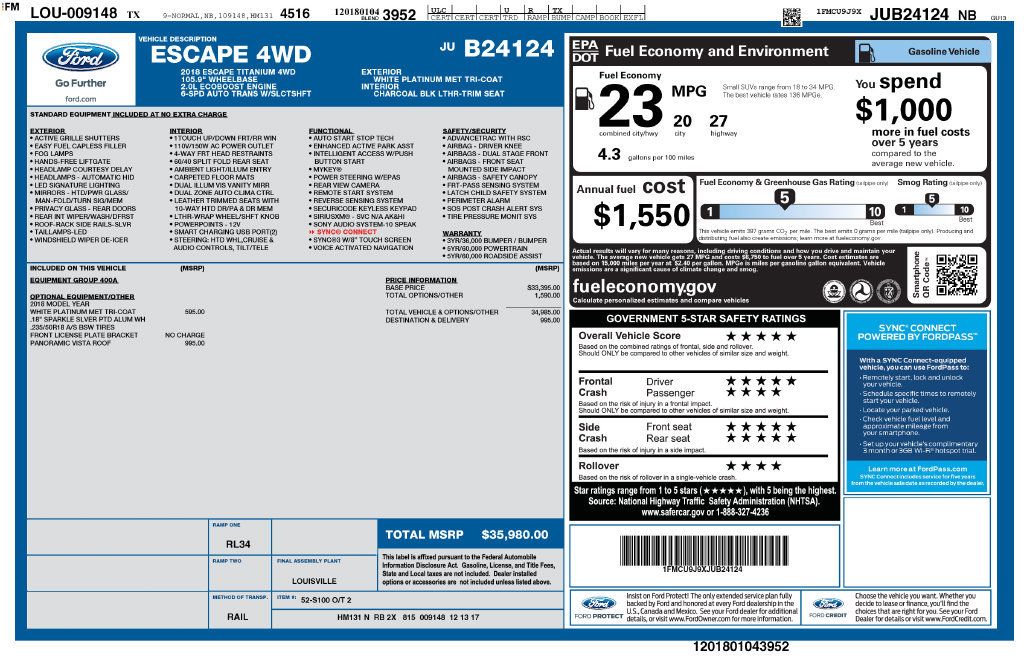 Used 2018 Ford Escape Titanium AWD/4WD image 10
