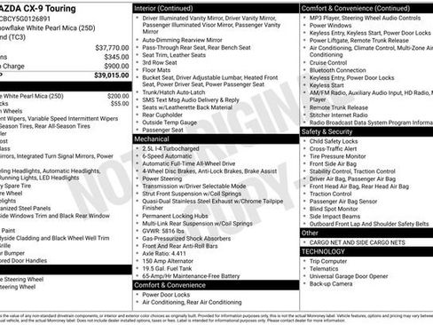 Used 2016 MAZDA CX-9 Touring image 5