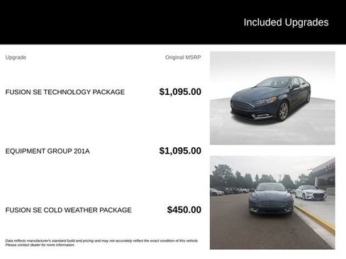 Used 2018 Ford Fusion SE w/ Equipment Group 201A FWD image 8