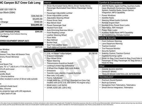 Used 2016 GMC Canyon SLT w/ Driver Alert Package AWD/4WD image 2