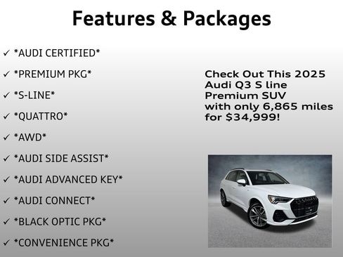 Certified 2025 Audi Q3 2.0T Premium w/ Convenience Package image 4
