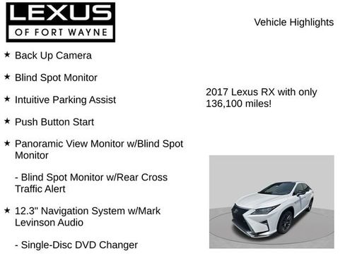 Used 2017 Lexus RX 350 F Sport w/ Cold Weather Package AWD/4WD image 8