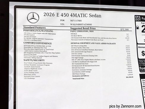 New 2026 Mercedes-Benz E 450 4MATIC Sedan image 26