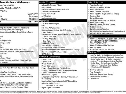Certified 2024 Subaru Outback Wilderness AWD/4WD image 10