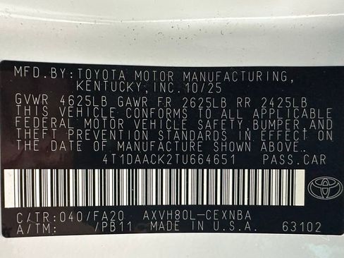 Used 2026 Toyota Camry LE FWD image 11