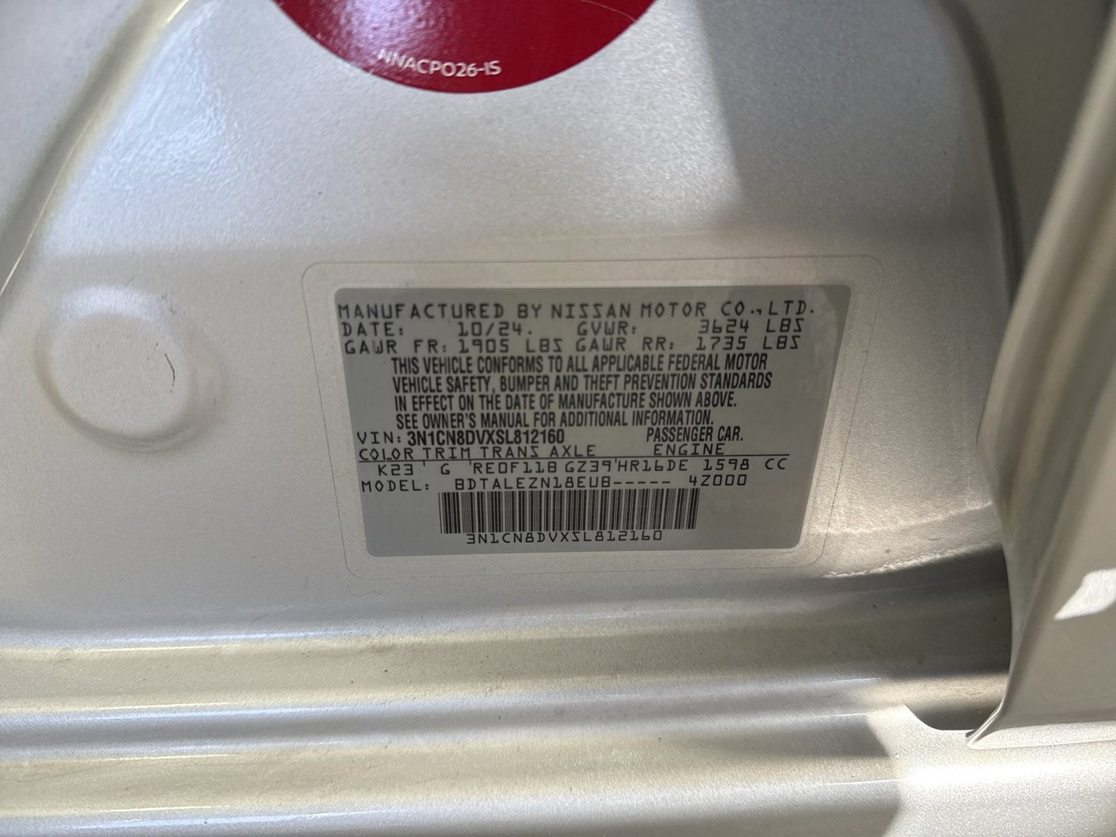 Certified 2025 Nissan Versa S FWD image 36