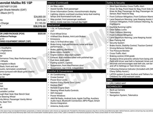 Used 2025 Chevrolet Malibu RS w/ LPO, Floor Liner Package FWD image 48