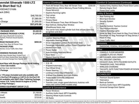 Used 2019 Chevrolet Silverado 1500 LTZ w/ LTZ Plus Package image 46