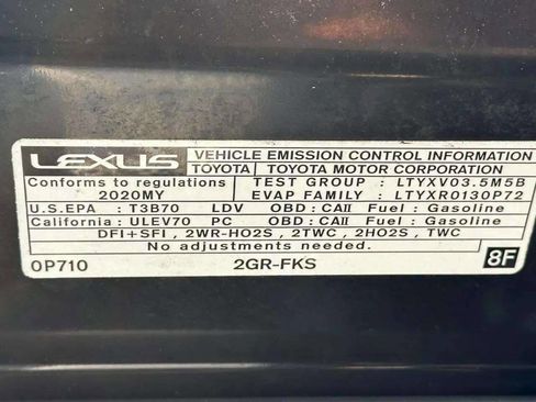 Used 2020 Lexus ES 350 F Sport w/ Accessory Package 2 image 52